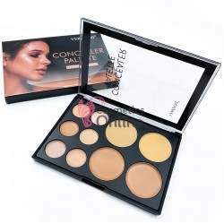 Trusa de Concealer si Corector pentru machiaj Veronni cu 10 culori + 1 Pensula de Make-up Cadou  